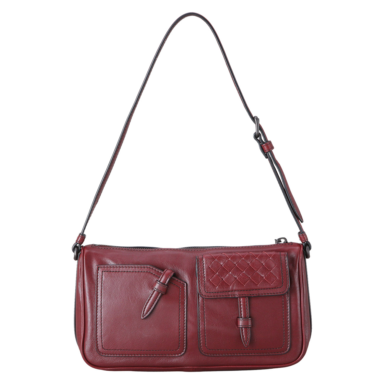 BOTTEGA VENETA(USED)보테가베네타 멀티 포켓 레더 숄더백